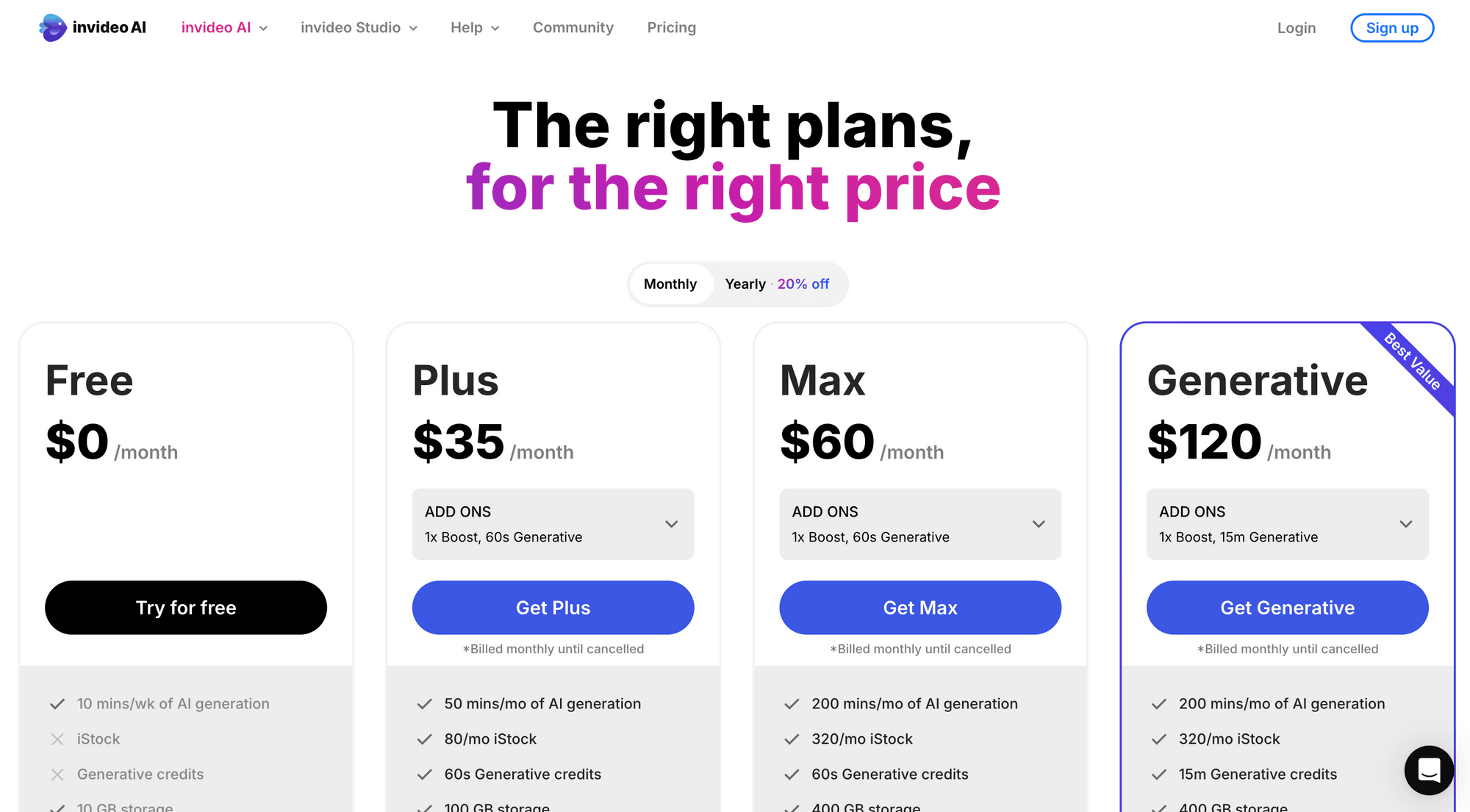 Invideo AI Pricing - How muhc is Invideo AI.png